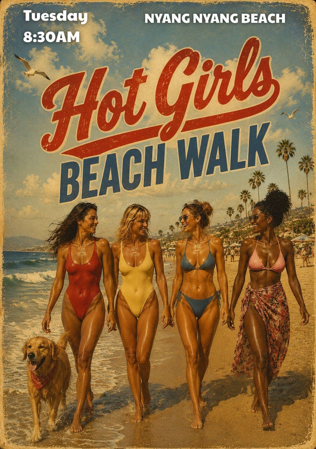 Hot Girls Beach Walk