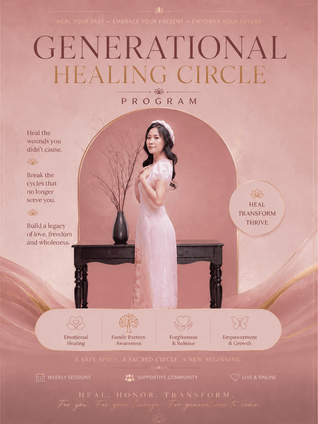 GENERATIONAL HEALING CIRLE #7 - at Watercress Berawa - Topic: Family Patterns and Business/ Financial Success.